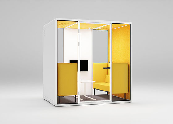 Acousitc phone booth Large Size 4 Person with PET Acoustic Foam Easy to assemble