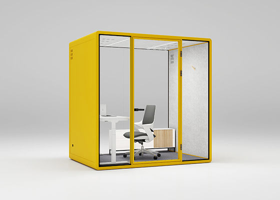 Large Size Quiet Work Pods Soundproof Modular Acoustic Booth For 4 Person