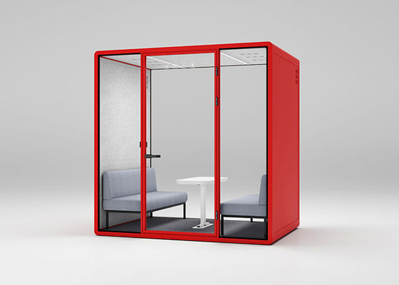 Large Size Quiet Work Pods Soundproof Modular Acoustic Booth For 4 Person