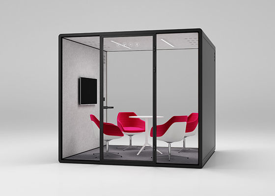 PET Acoustic Foam Quiet Work Pods Customized For 4 - 8 Person