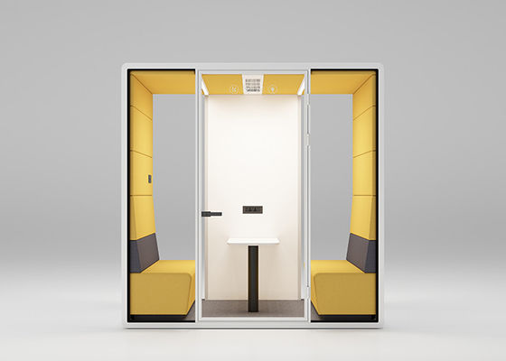 Soundproof 35db Silent Office Meeting Booths Customized Size With Acoustic PET Felt