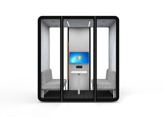 Customized Sound Acoustic Booth With Solid Wall Meeting Booths For Offices