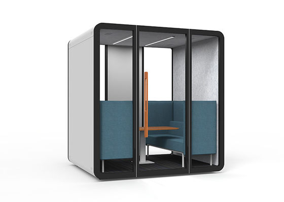Customized Sound Acoustic Booth With Solid Wall Meeting Booths For Offices