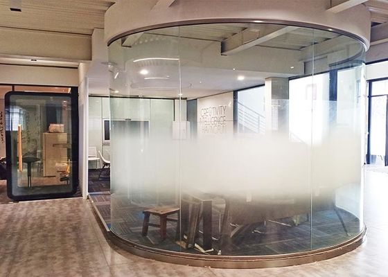 Interior Curved Glass Partition Wall Double Glass Office Room Partitions