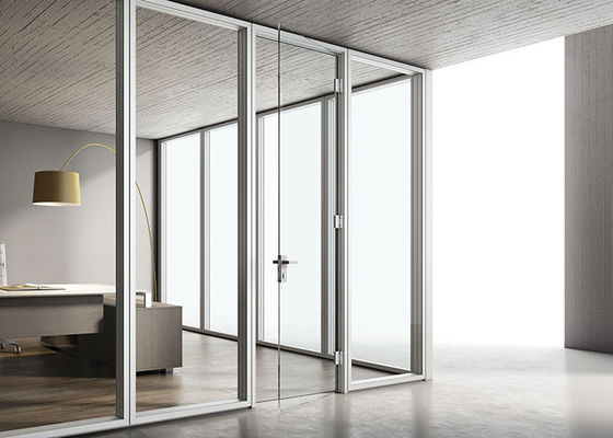 No Chemical Pollution Glazed Partition Wall Office Indoor Commercial Room Solid Wall With Frame