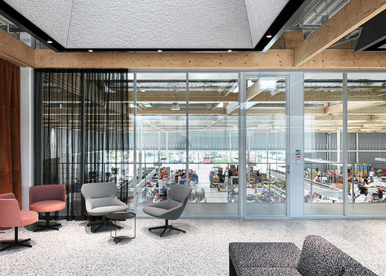 46db Sound Reduction Double Glazed Partition System Interior Glass Partitions
