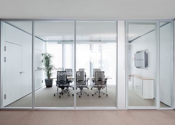 new design Hidden frame glass partition with lock door closer