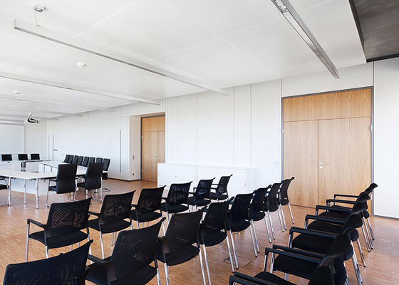 Solid Partition Wall Board With Melamine Door Steel Door Glass Wall Partition For Office Area
