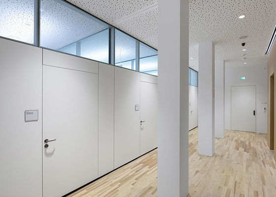Semi-glass Partition Wall Not To Top Celling Half Installation Glass Or Solid Panel