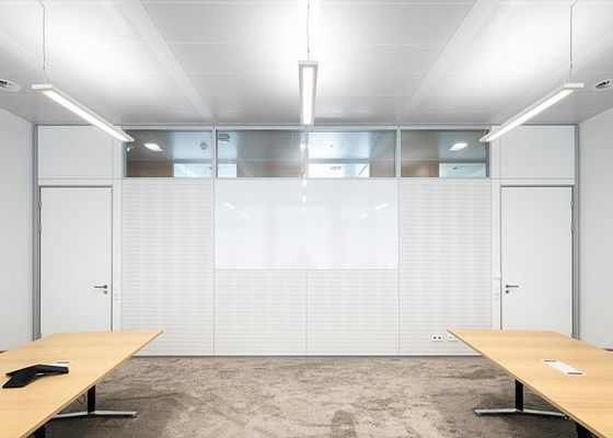 Modern And Sleek Office Single Glass Partition Wall Acoustic Room Grid Heightening Temperedglass
