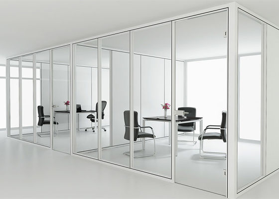 double glazed demountable transparent customized size tempered glazed partition wall