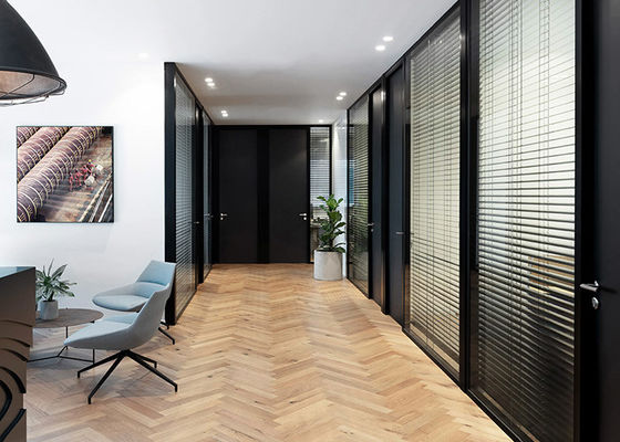 Modern Office Commercial Glass Partitions Aluminum Interior Glass Wall Partition
