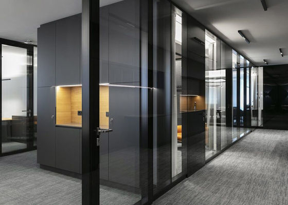 Maximize space utilization partition wall glass with frame customized size