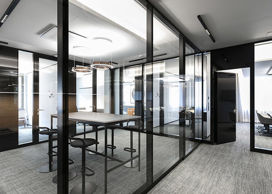 Maximize space utilization partition wall glass with frame customized size