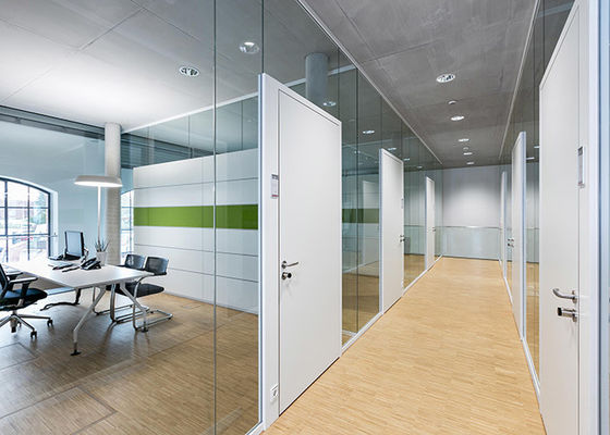 dividers space glass wall partition for office frameless advanced full view