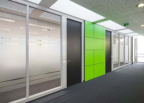 sound proof glass wall partition with Melamine Finish for hotel office