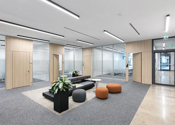 Customized Office Modular Glass Partition Walls Aluminium Glass Partition Wall