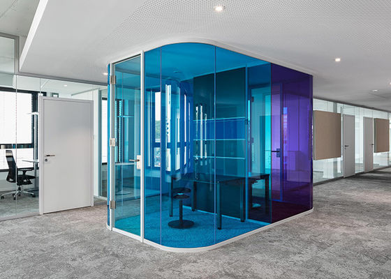 Bent Glazed Partition Wall Beautiful Round Angle Arc/curved Glass Partition