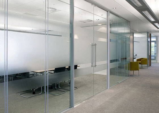 modular Sliding Door Partition Wall Framed Frameless Double Glazed Glass Wall
