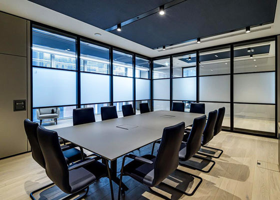 Demountable Sliding Movable Glass Walls Stackable Acoustic Double Glass Wall System