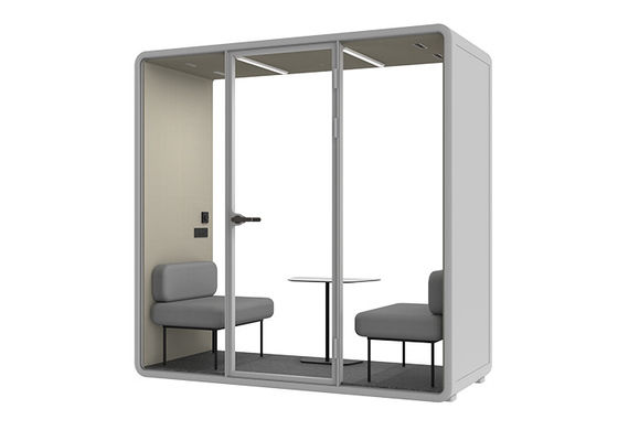 Distraction-free Environment Tempered Glass With Smart Dimmer Office Meeting Pods For 2 Person