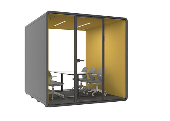 Demountable Office Box Silent Aluminum Frame Color Customized Talking Room