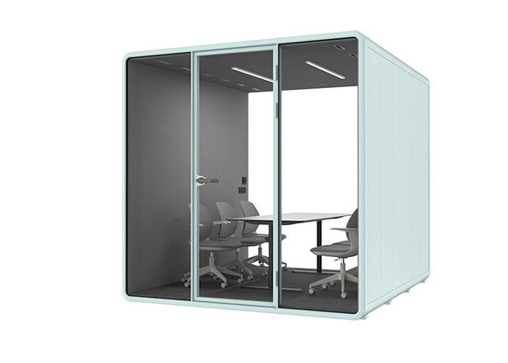 Office Meeting Pods Silent Privacy Space Focus On Group Working White Color XL Large Size