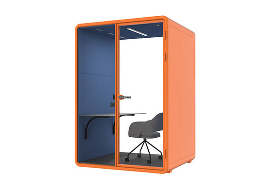 Small Libraries Room Soundproof Pods For Personal Study Aluminum Frame Phone Booths Laminated Glass Polyester Panel