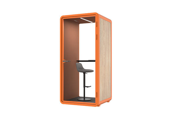 S Office Phone Booth For Calling Room Silent Cabin 1 Meter Square With Desk Chair Aluminum Steel Panel Fast Installation