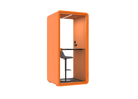 Soundproof Pod Office Phone Booth Colorful Customized With PET Acoustic Felt Equipped