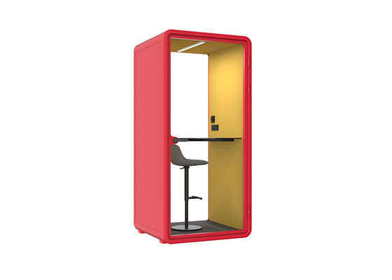 Distraction-free Environment Indoor Phone Booth Small Single Size With Seating Support Customized Size And Logo