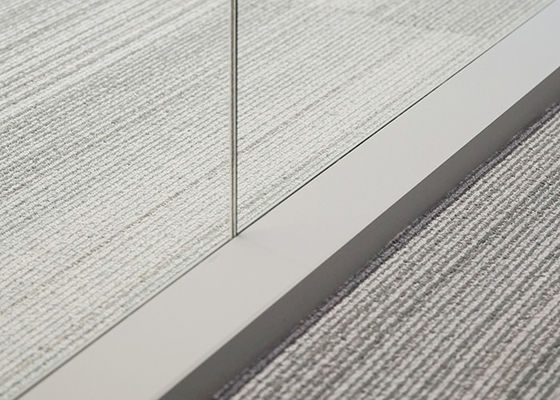 Modern customizable durable Office Glass Partition Walls 25mm style single frameless nice package with quality door