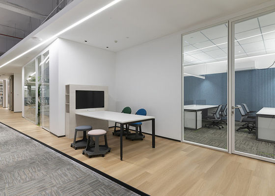 Divider Aluminum Tempered Glass Office Partition Wall Commercial Interior