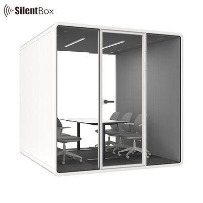 6 Person Capacity Silent Booth with Aluminum+Steel Frame and Modern Design for Office and Studio