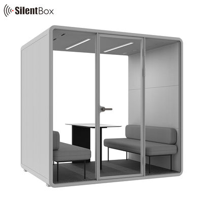 Modern Soundproof Booth with Removable Cover and Low Noise Air Circulation for Office and Home Use