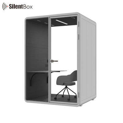 Medium Size Acoustic Silent Meeting Pod with 12V-USB for Double Private Workspaces