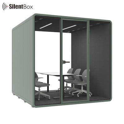 6 Person Capacity Adjustable Height Modular Silent Meeting Booth and Acoustic Phone Cabin