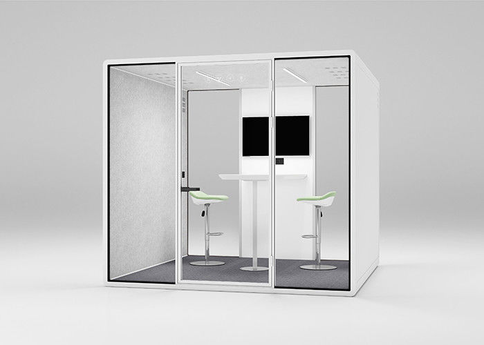 Hidden Frame soundproof Phone Booth Large Size Office Meeting Pods With Furniture