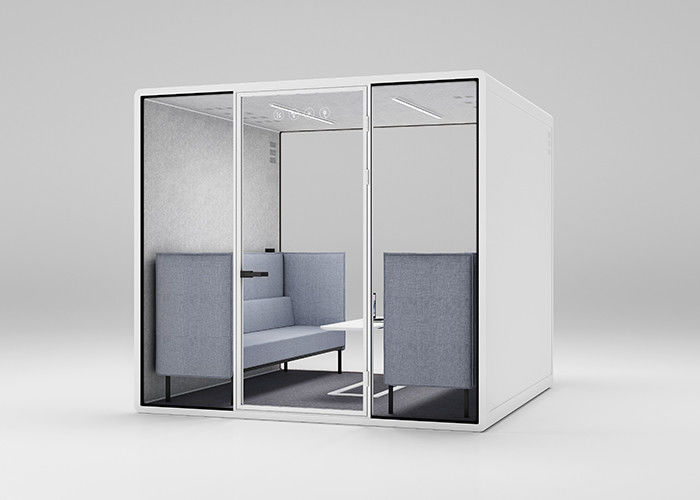 PET Acoustic Foam Quiet Work Pods Customized For 4 - 8 Person