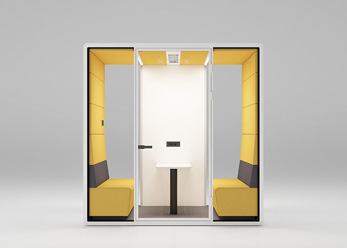 Soundproof 35db Silent Office Meeting Booths Customized Size With Acoustic PET Felt