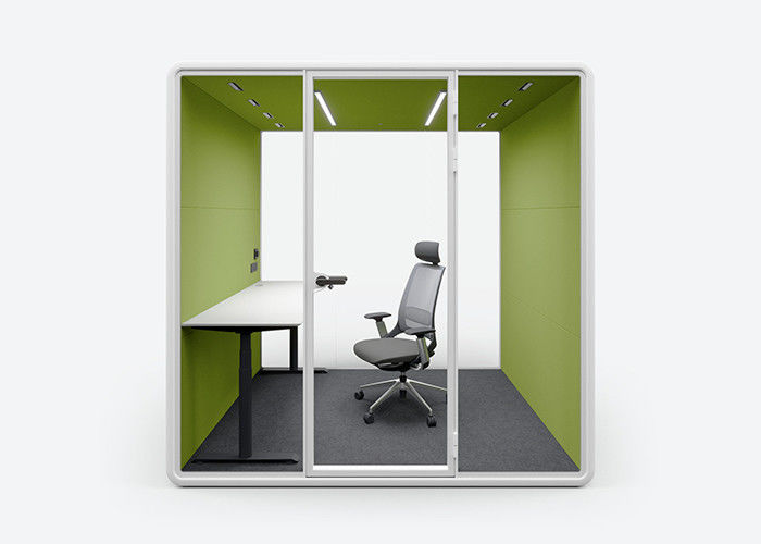 Safe Laminated / Tempered Glass Soundproof Office Pod Isolate Sound Silent Booth