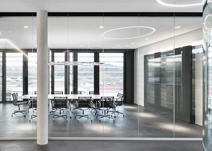 Full Glass Modern Aluminum Frame Office Partition Wall Wtih 12mm 15mm Glass