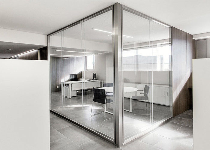 lastest style Frameless partition soundproof wall customized size glazed wall partition Aluminum frame