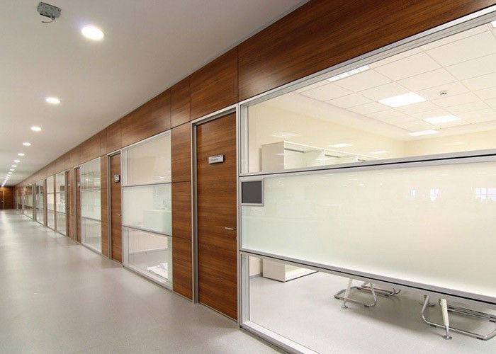 Commercial Office Glass Partition Wall System 42db - 45db Sound insulation