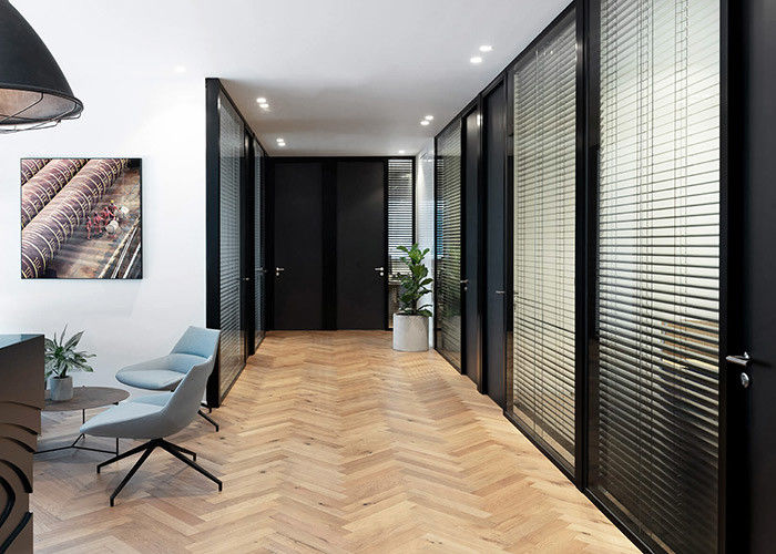 Modern Office Commercial Glass Partitions Aluminum Interior Glass Wall Partition