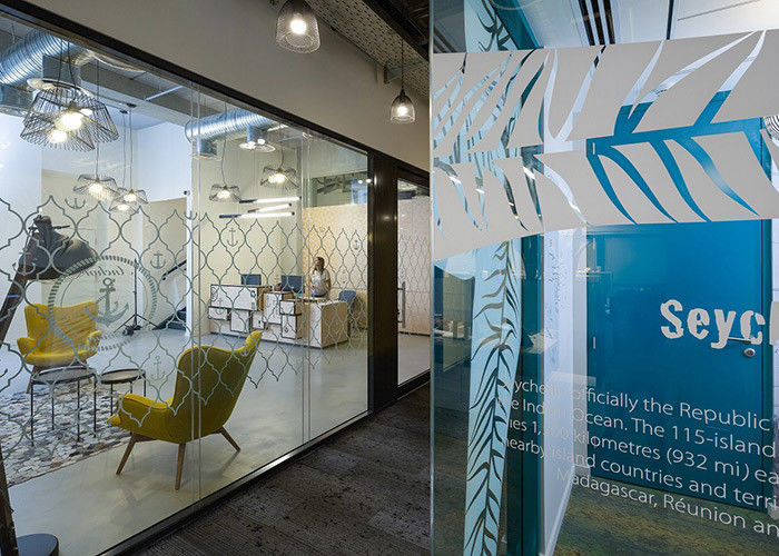 Glass Partition Wall Frameless Or Framed White Black Frame Single Double Glass Clear With Door