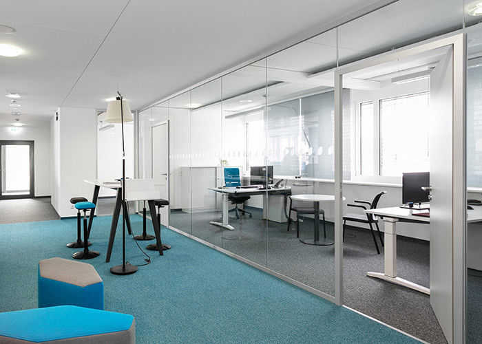 Sound Absorption Easy Assemble Glass Partition Wall For Office Partition Room High Quality Aluminum Frame