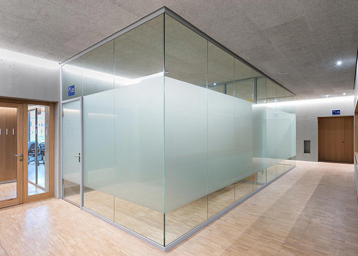 dividers space glass wall partition for office frameless advanced full view