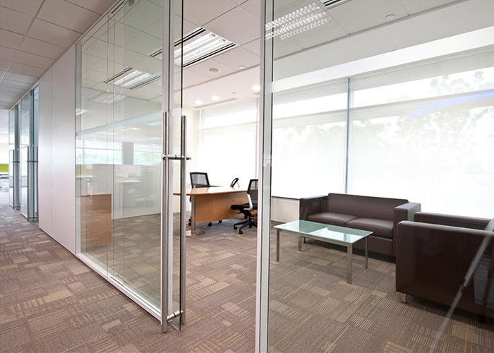 modular Sliding Door Partition Wall Framed Frameless Double Glazed Glass Wall