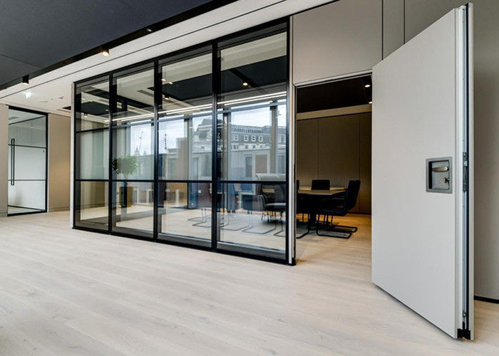 Customized Movable Glass Walls 85mm Thickness Acoustic Movable Glass Partition System
